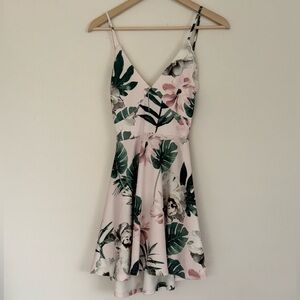 Cage • Floral V-Neck Spaghetti Strap Dress